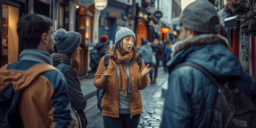 Weiblicher Guide in Dublin